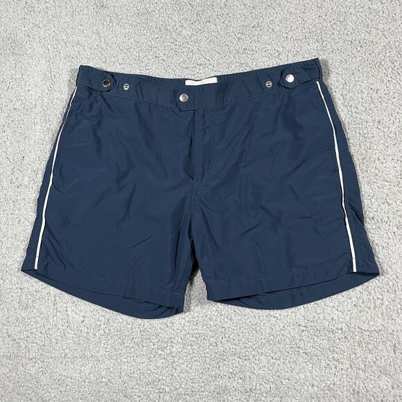 Solid & Striped Shorts Mens XL Blue Lined Swim Trunks Beach Preppy - Picture 4 of 16
